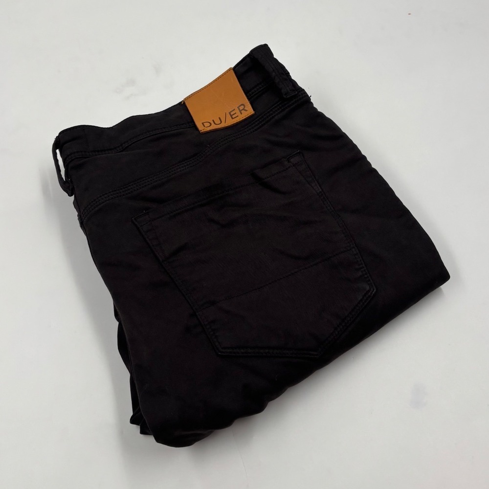 DU/ER Men's N2X‎ 38x32 Slim Fit Performance Black 5-Pocket Stretch Chino Pants